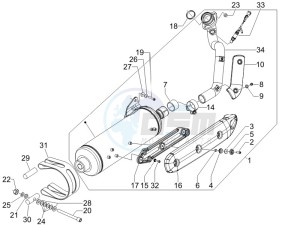 Beverly 400 ie Tourer e3 drawing Silencer