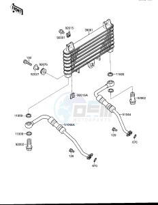 ZX 750 F [NINJA 750R] (F1-F3) [NINJA 750R] drawing OIL COOLER