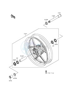 NINJA_ZX-6R ZX600REF FR GB XX (EU ME A(FRICA) drawing Front Hub