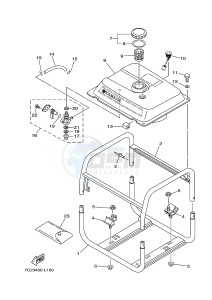 FW2600FW 171 drawing FRAME & FUEL TANK