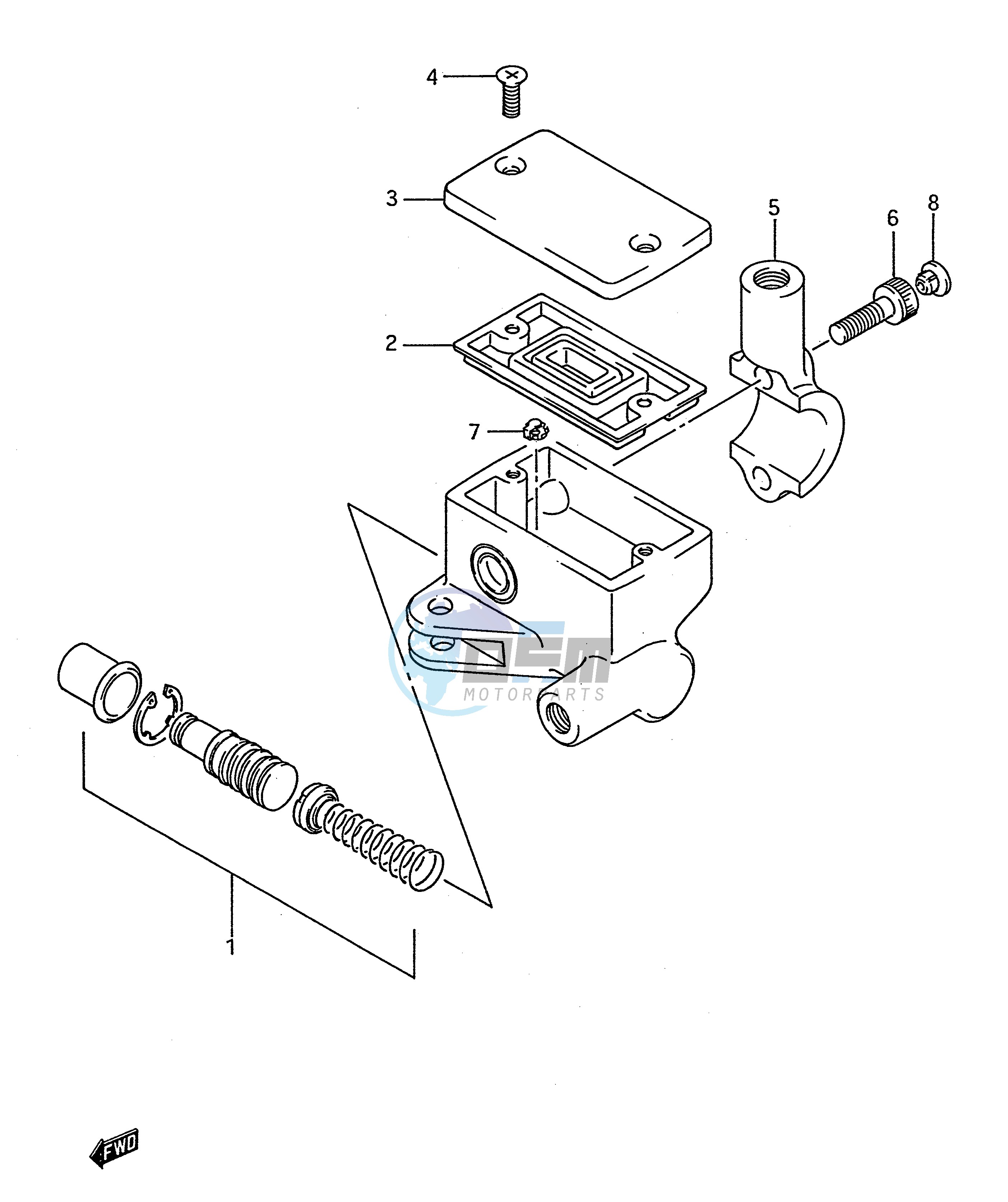 FRONT MASTER CYLINDER (LS650FG FJ FK FL)