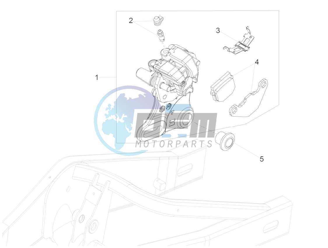 Rear brake caliper