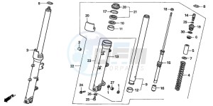 VFR800A drawing FRONT FORK