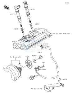 VERSYS 650 ABS KLE650FHFA XX (EU ME A(FRICA) drawing Ignition System