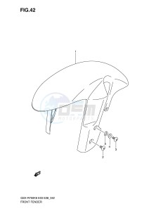 GSX-R750 (E3-E28) drawing FRONT FENDER