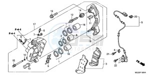 NC700XAD NC700X ABS Europe Direct - (ED) drawing FRONT BRAKE CALIPER (NC700XA/XD)