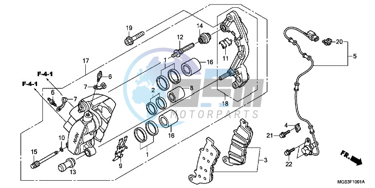 FRONT BRAKE CALIPER (NC700XA/XD)