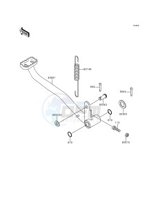 KLF 300 C [BAYOU 300 4X4] (C1-C4) [BAYOU 300 4X4] drawing BRAKE PEDAL