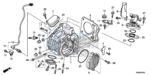 MSX125E MSX125 UK - (E) drawing CYLINDER HEAD