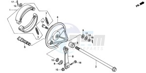 CB250 drawing REAR BRAKE PANEL