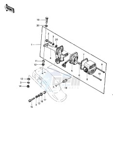 KZ 400 S PSPECIAL] (S2-S3) [SPECIAL] drawing TAILLIGHT -- 76-77 S2_S3- -