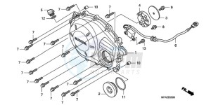 CBF1000TA Europe Direct - (ED / ABS) drawing RIGHT CRANKCASE COVER