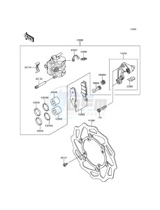 KX250F KX250ZFF EU drawing Front Brake