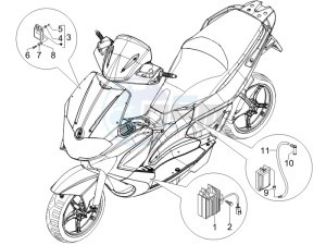 Runner 50 SP 2012 in fiche drawing Voltage Regulators - Electronic Control Units (ecu) - H.T. Coil