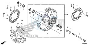 CRF250MF CRF250M UK - (E) drawing REAR WHEEL (CRF250M)