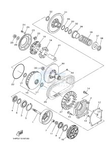 YFM700FWAD YFM700PHE GRIZZLY 700 EPS HUNTER (2BGA) drawing CLUTCH