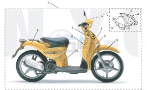 Scarabeo 50 2t (eng. Minarelli) drawing Acc.-Special body parts