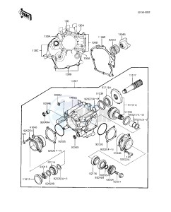 KZ 1100 A [SHAFT] (A1-A3) [SHAFT] drawing FRONT BEVEL GEARS