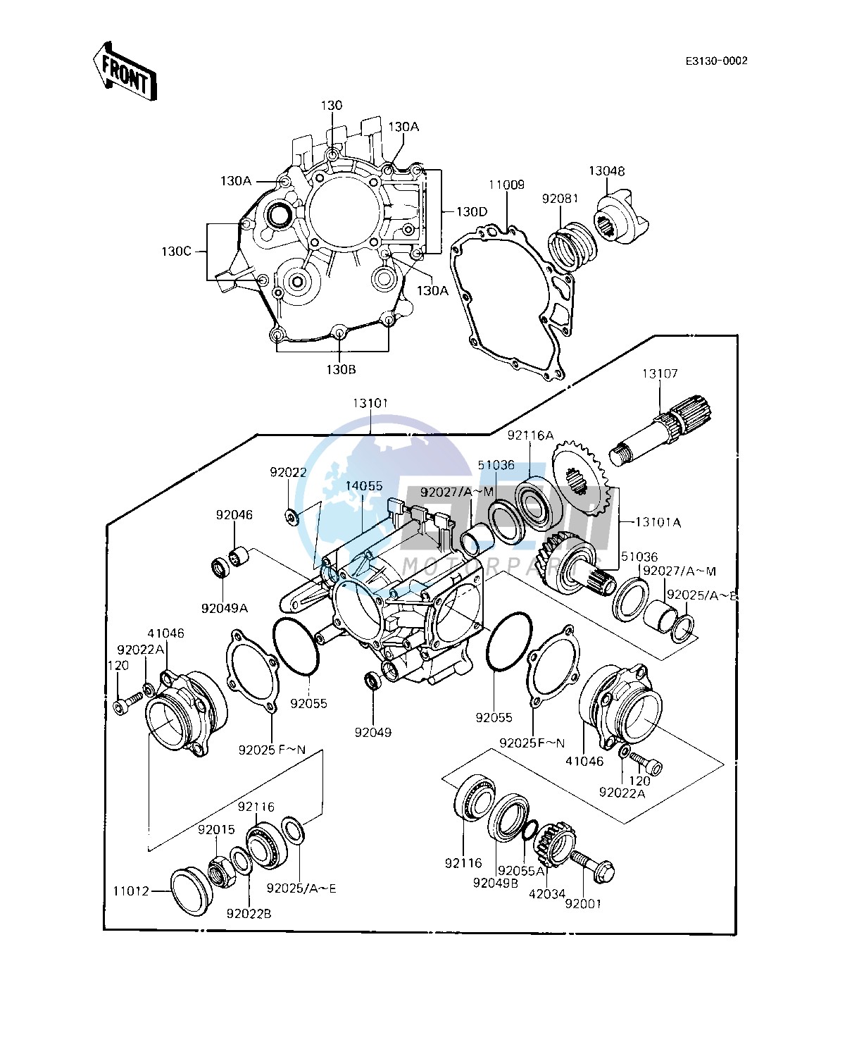 FRONT BEVEL GEARS