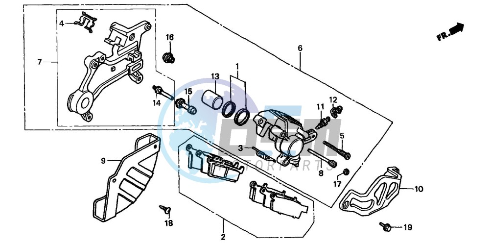 REAR BRAKE CALIPER