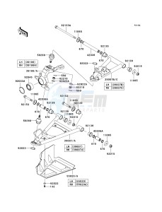 KRF 750 F [TERYX 750 4X4 NRA OUTDOORS] (F8F) F8F drawing FRONT SUSPENSION