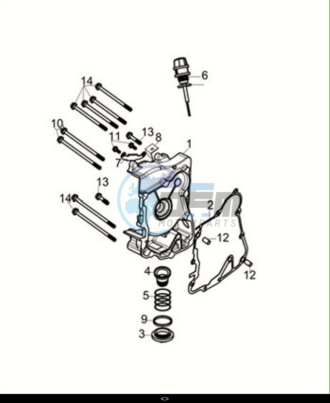 R. CRANK CASE COVER