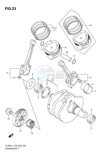 VL800 (E3-E28) VOLUSIA drawing CRANKSHAFT