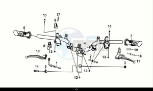 ORBIT III 125 (XE12W2-EU) (E5) (M1) drawing CABLE - SWITCH - HANDLE LEVER