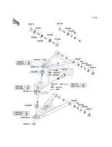 KSV 700 A [KFX 700] (A6F-A9F) A8F drawing SUSPENSION