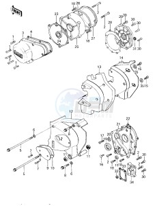 KZ 1000 D [Z1R] (D1) [Z1R] drawing ENGINE COVERS -- 78 D1- -