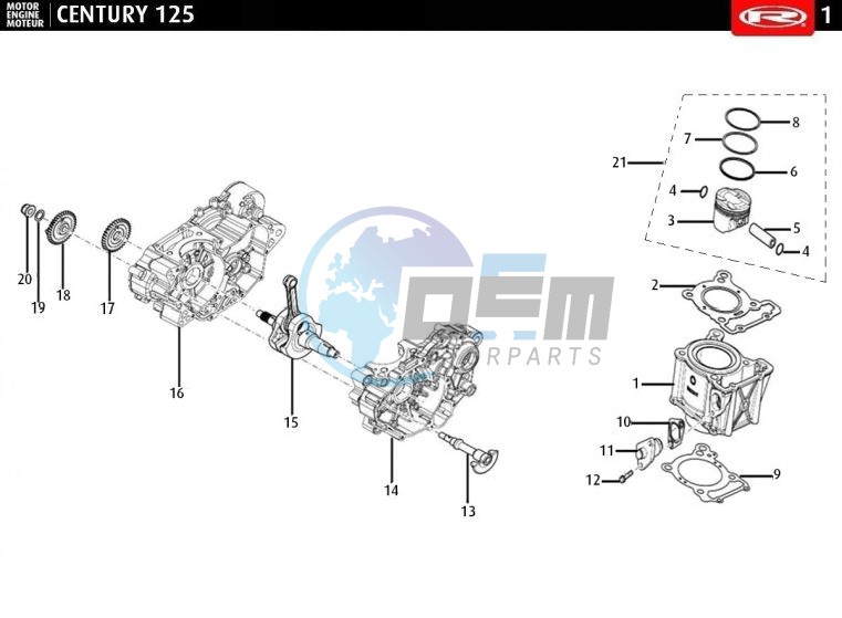 CYLINDER - CRANKSHAFT  EURO4