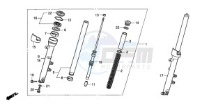 CBF1000A drawing FRONT FORK