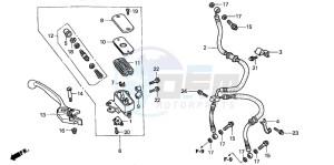 CBR600F drawing FR. BRAKE MASTER CYLINDER