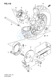 VL800 INTRUDER EU drawing REAR WHEEL