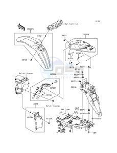 KLX250 KLX250SGF XX (EU ME A(FRICA) drawing Fenders