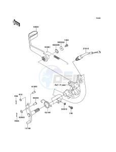 KFX700 KSV700A7F EU drawing Brake Pedal