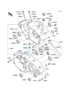 KX85 / KX85 II KX85B7F EU drawing Crankcase