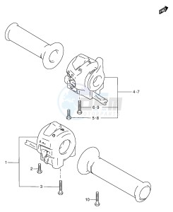 GSX-R750 (E2) drawing HANDLE SWITCH