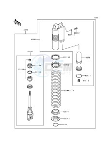 KX 125 K [KX125] (K2) [KX125] drawing SHOCK ABSORBER-- S- -