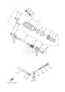 YFM700FWAD YFM70GPSH GRIZZLY 700 EPS SPECIAL EDITION (B1A4) drawing SHIFT CAM & FORK