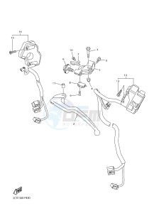 YZF-R1 998 R1 (2CR1 2CR2) drawing HANDLE SWITCH & LEVER