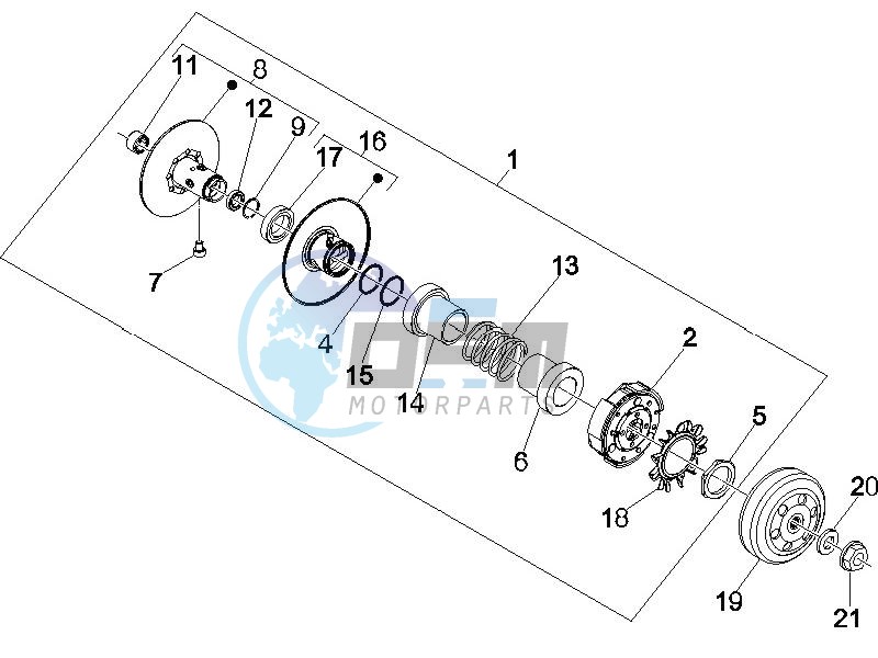 Driven pulley