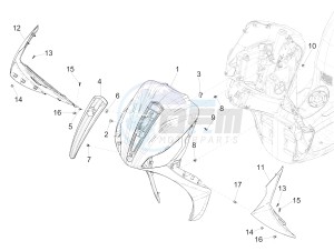 Medley 125 4T ie ABS (EMEA) drawing Front shield