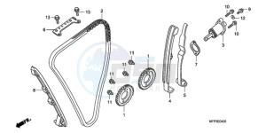 CB1300SA9 France - (F / ABS BCT CMF MME TWO) drawing CAM CHAIN/TENSIONER