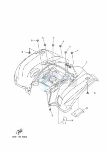 YFM700FWB KODIAK 700 (B6KJ) drawing REAR FENDER