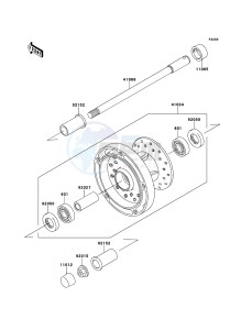 VN900 CLASSIC VN900BEFA GB XX (EU ME A(FRICA) drawing Front Hub