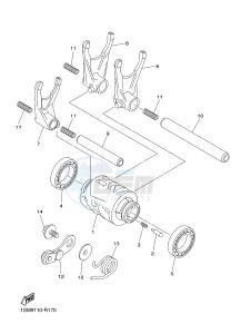 YZ250F (1SMD 1SMF 1SMG 1SMH) drawing SHIFT CAM & FORK