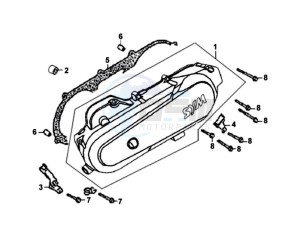 FIDDLE II 50 25KMH OLD ENGINE drawing CRANKCASE LEFT