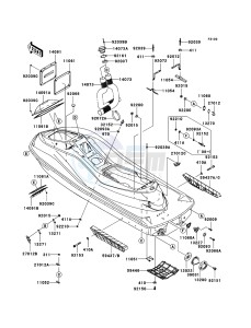 JET SKI ULTRA LX JT1500C8F EU drawing Hull