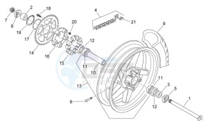 RS 125 drawing Rear Wheel